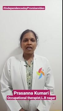 Pinnacle Blooms Network 75th Independence Day Promise by Prasanna Kumari guddety , Occupational Therapist of Pinnacle @ LB Nagar in English