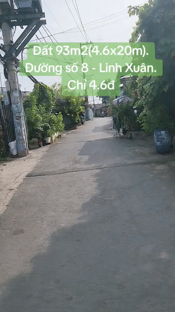 Mua bán Đất Thành phố Thủ Đức Tp Hồ Chí Minh diện tích 93 m² giá 4,6 tỷ