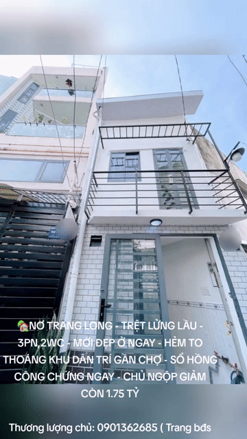 Mua bán Nhà ở Quận Bình Thạnh Tp Hồ Chí Minh diện tích 12 m² giá 1,75 tỷ