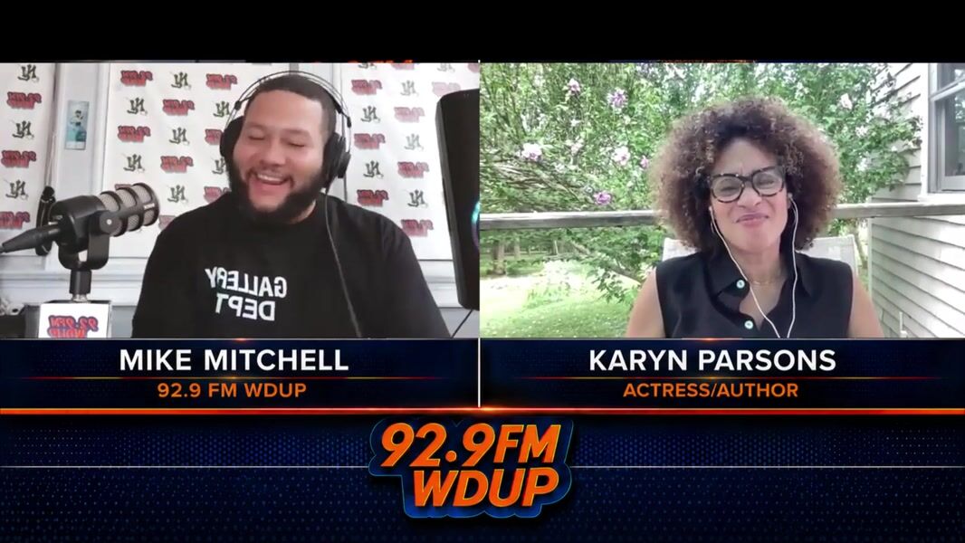 Karyn Parsons Interview on 92.9 FM WDUP with Mike Mitchell poster