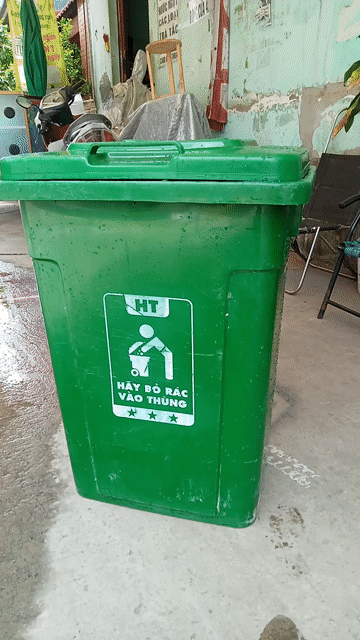 Thùng rác nhựa Xanh lá đơn giản. Mua bán Nội thất, đồ gia dụng khác tại Quận Bình Tân Tp Hồ Chí Minh được đăng bởi Gia My hình 1