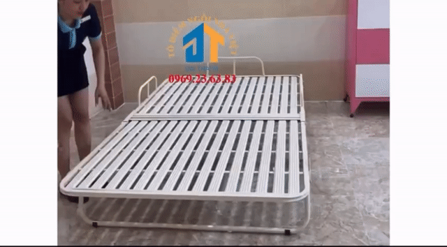 Giường gấp gọn Sắt Vàng kem 1m2x2m Kèm nệm. Mua bán Giường, chăn ga gối nệm tại Quận 7 Tp Hồ Chí Minh được đăng bởi Thanh Thuý hình 1