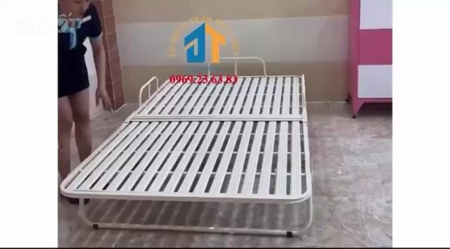 Giường gấp gọn Sắt Vàng kem 1m2x2m Kèm nệm. Mua bán Giường, chăn ga gối nệm tại Quận 7 Tp Hồ Chí Minh được đăng bởi Thanh Thuý hình 1