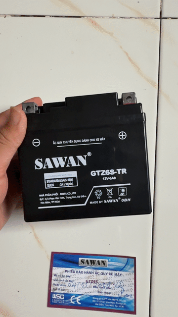 Ắc quy xe máy SAWAN GTZ6S-TR mới. Mua bán Phụ tùng xe tại Quận 8 Tp Hồ Chí Minh được đăng bởi Sang Lê hình 1