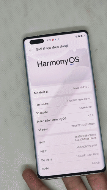 Huawei Mate 40 Pro 8/128GB pin 100%, sẵn google. Mua bán Điện thoại tại Quận Thanh Xuân Hà Nội được đăng bởi Đỗ Mạnh Nhuận hình 1