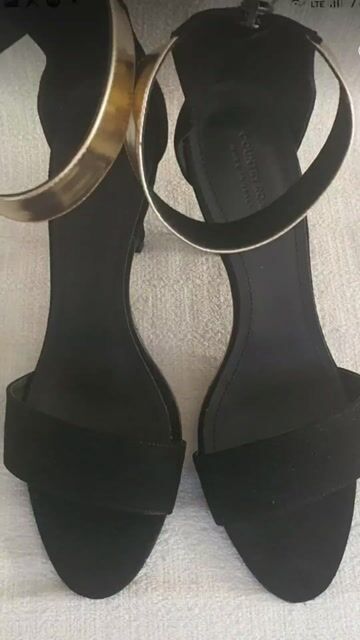 Country Road black suede heels