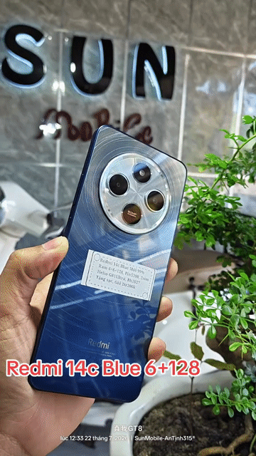 Redmi 14c Blue R6+128 Pin5000 zin đẹp . Mua bán Điện thoại tại Huyện Trảng Bàng Tây Ninh được đăng bởi Sun Mobile Shop Điện Thoại Trảng Bàng Tây Ninh 01 hình 1