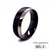 7mm Court Black Zirconium Ring with Natural Offset Band 360 video