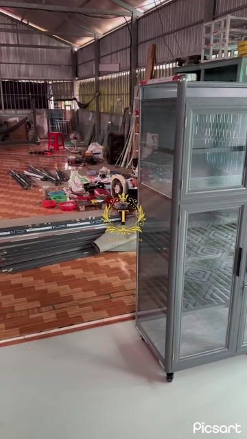 Tủ chén Nhôm Kính Xám Không gỉ sét. Mua bán Nội thất, đồ gia dụng khác tại Huyện Chợ Mới An Giang được đăng bởi Đặng Hiếu Thạnh hình 1