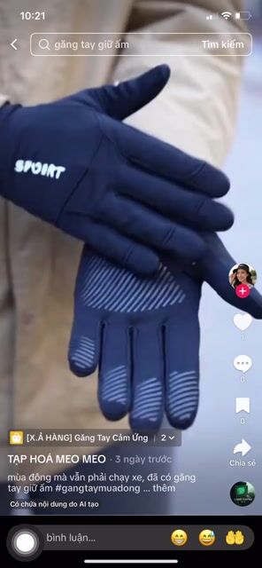 Găng Tay Mùa Đông Đi Xe Chống Nước - Găng Tay Cảm. Mua bán Phụ kiện thời trang khác tại Quận Hà Đông Hà Nội được đăng bởi taphoaxinh hình 1