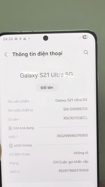 Samsung Galaxy S21 Ultra Bạc 256GB. Mua bán Điện thoại tại Quận Tân Bình Tp Hồ Chí Minh được đăng bởi MrA Store hình 1