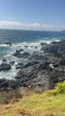 Rocky coast east of Praia da Ribeira do Natal