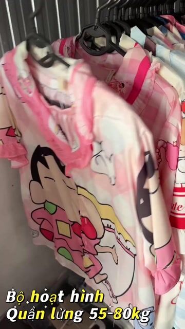 XẢ KHO- Pijama lụa latin hoạt hình bigsize 55-80kg