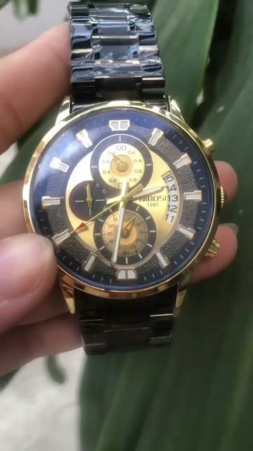 Đồng hồ NIBOSI 1985 Nam Vàng Đen. Mua bán Đồng hồ tại Thành phố Thủ Đức Tp Hồ Chí Minh được đăng bởi Ánh Dương Hanafood hình 1