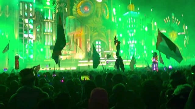 Concert DJ and crowd scenes