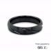 5mm Black Brushed Zirconia Ceramic Patterned Ring 360 video three