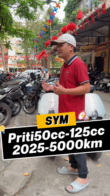 SYM Priti 50cc fi 2025 Trắng 5000km. Mua bán Xe máy tại Quận Ba Đình Hà Nội được đăng bởi Xe Máy Nam Thi hình 1