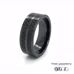 8mm Zirconia Ceramic Black Carbon Fibre Inlays Ring 360 Video two