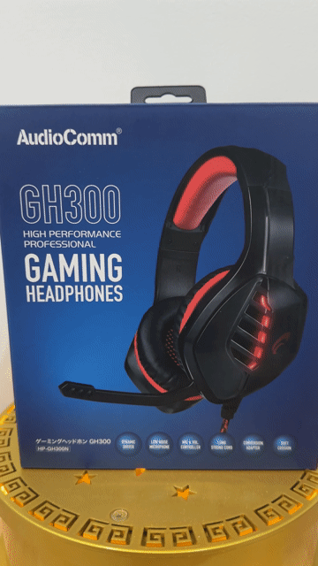 Tai nghe gaming AudioComm GH300 Đen đỏ Nhật Bản. Mua bán Thiết bị chơi game tại Thành phố Sóc Trăng Sóc Trăng được đăng bởi Phạm Toàn Thắng hình 1