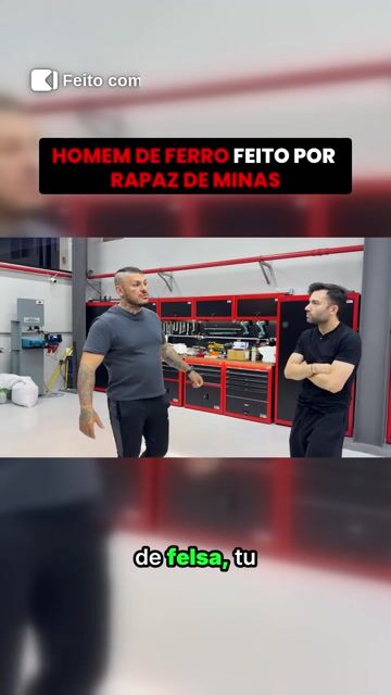 HOMEM DE FERRO FEITO POR RAPAZ DE MINAS