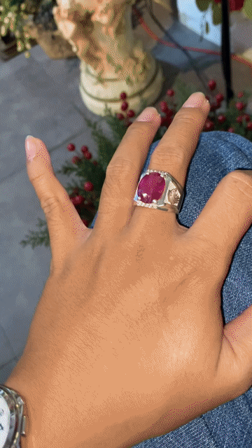 Nhẫn nam Ruby máu. Mua bán Phụ kiện thời trang khác tại Huyện Hóc Môn Tp Hồ Chí Minh được đăng bởi Đông Phan hình 1