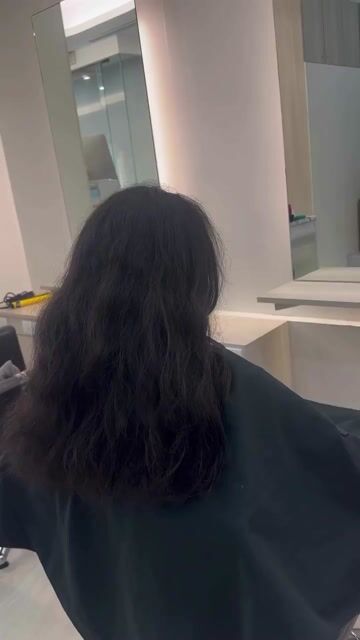 縮毛矯正 Before|自然捲毛躁髮況