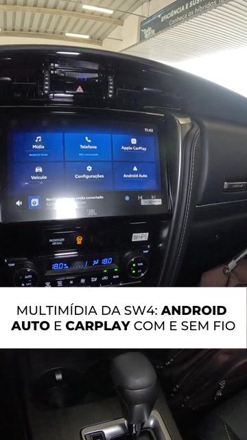 Multimídia da SW4: Android Auto e CarPlay com e sem fio