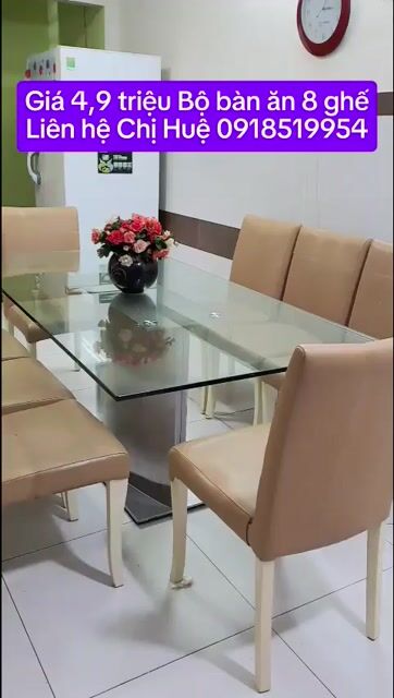 Bộ bàn ăn 8 ghế sang trọng còn mới 80%. Mua bán Bàn ghế tại Quận Tân Bình Tp Hồ Chí Minh được đăng bởi Kim Huệ hình 1
