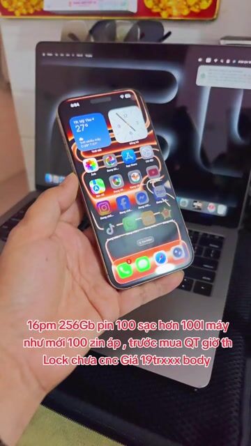 Iphone 16 pro max 256Gb LL/A pin 100 chưa CNC. Mua bán Điện thoại tại Thành phố Mỹ Tho Tiền Giang được đăng bởi LH Max Dilys hình 1