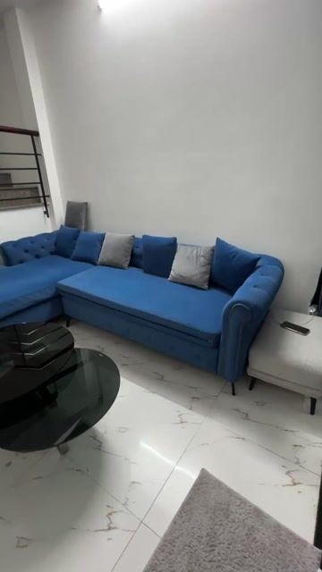 Ghế sofa chữ L vải nhung Xanh dương. Mua bán Bàn ghế tại Quận Bình Thạnh Tp Hồ Chí Minh được đăng bởi Phạm Đình Thuấn hình 1