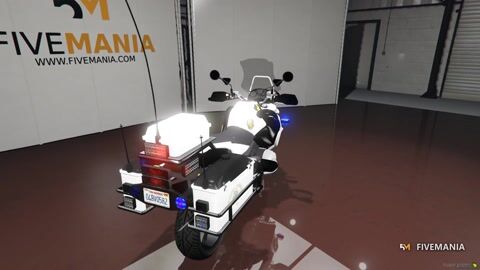 FIVEM Bmwrp | Lore-Friendly Police Motorcycle [Unbadged] Add-On | Working Lights | Saddlebags | Police Livery | Optimized | Fivem Ready | High Quality — video preview