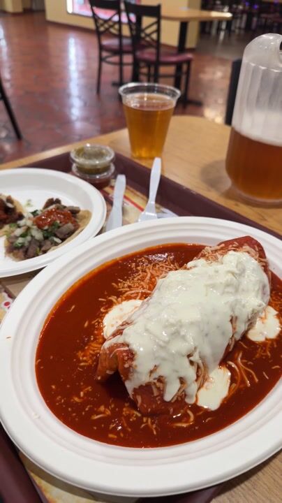 King Taco in Maywood is the best because they have beer and wet burritos!