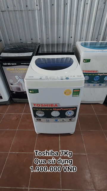 Máy giặt Toshiba 7kg Trắng đã sử dụng. Mua bán Máy giặt tại Thành phố Sóc Trăng Sóc Trăng được đăng bởi Điện Lạnh Hoàng Khải hình 1