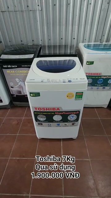 Máy giặt Toshiba 7kg Trắng đã sử dụng. Mua bán Máy giặt tại Thành phố Sóc Trăng Sóc Trăng được đăng bởi Điện Lạnh Hoàng Khải hình 1