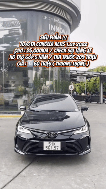 Toyota Corolla Altis 1.8V 2022 / Siêu lướt. Mua bán Ô tô tại Quận Tân Phú Tp Hồ Chí Minh được đăng bởi Lê Tấn Dũ hình 1