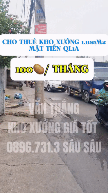 Cho thuê Văn phòng, Mặt bằng kinh doanh Quận 12 Tp Hồ Chí Minh diện tích 1100 m² giá 90 triệu/tháng
