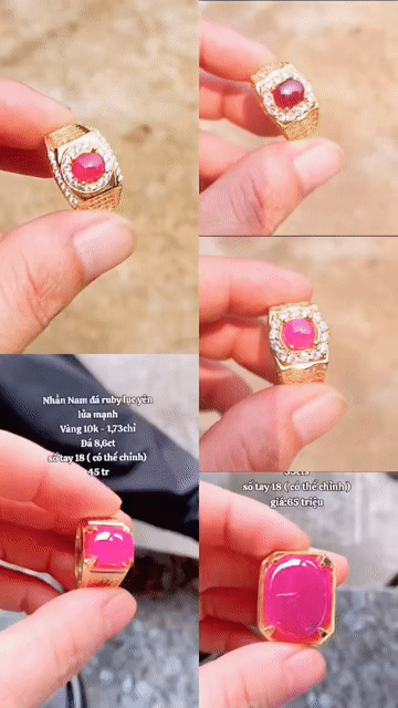 Nhẫn Nam Vàng 10k Ruby Lục Yên. Mua bán Phụ kiện thời trang khác tại Quận 1 Tp Hồ Chí Minh được đăng bởi Linh Trinh  hình 1