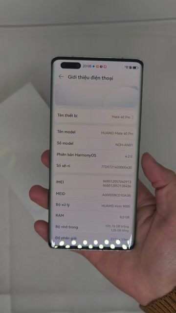 Huawei Mate 40 Pro 8/128GB Trắng. Mua bán Điện thoại tại Quận Thanh Xuân Hà Nội được đăng bởi Đỗ Mạnh Nhuận hình 1
