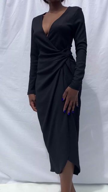 Mango black bodycon dress