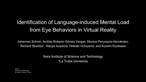 Language-Induced Mental Load from Eye Behaviors in Virtual Reality