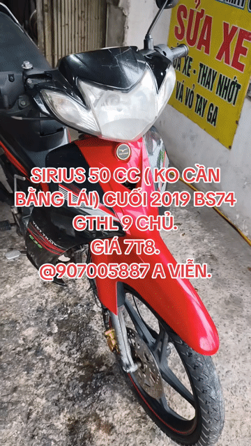 SIRIUS 50CC( KO CẦN BẰNG LÁI) CUỐI 2019 BS74 9 CHỦ. Mua bán Xe máy tại Quận Bình Tân Tp Hồ Chí Minh được đăng bởi LÊ TRUNG VIỄN. hình 1