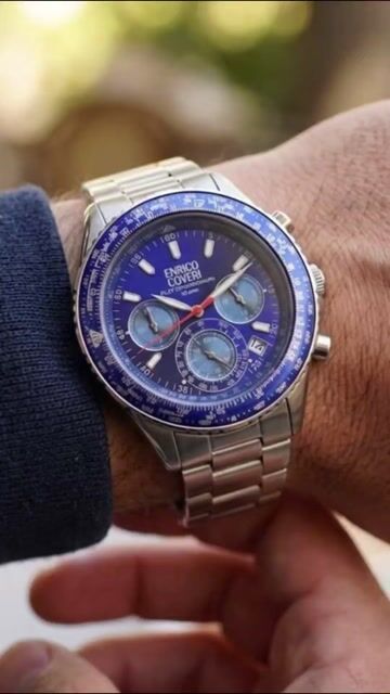 Đồng Hồ Phi Công Enrico Coveri 41mm Blue Dial. Mua bán Đồng hồ tại Quận 3 Tp Hồ Chí Minh được đăng bởi Đồng Hồ Nội Địa Nhật hình 1
