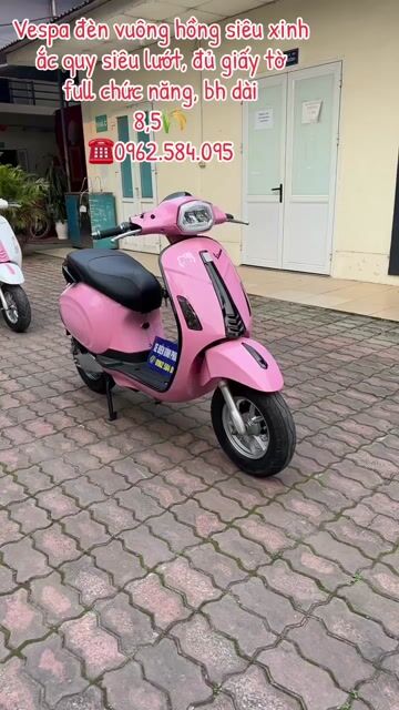 Xe máy điện Vespa Hồng 2 phanh đĩa đủ giấy. Mua bán Xe máy tại Quận Cầu Giấy Hà Nội được đăng bởi Xe điện Bình Phương hình 1