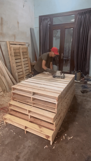 Giường palet mới giá rẻ. Mua bán Giường, chăn ga gối nệm tại Quận Cẩm Lệ Đà Nẵng được đăng bởi Trần thuỳ dung hình 1