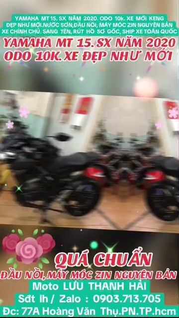 YAMAHA MT15.SX 2020.ODO 10k.CỰC ĐẸP. MÁY MÓC ZIN. Mua bán Xe máy tại Quận Phú Nhuận Tp Hồ Chí Minh được đăng bởi MOTO LUU THANH HAI  77A hình 1