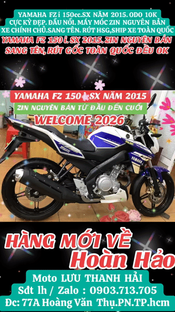 FZ i 150. SX NĂM 2015. ODO 10K.XE ĐẸP.MÁY MÓC ZIN. Mua bán Xe máy tại Quận Phú Nhuận Tp Hồ Chí Minh được đăng bởi MOTO LUU THANH HAI  77A hình 1