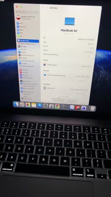 passMac AirM2 đẹp mới 15,3inch màu bạc 8G 256GB .. Mua bán Laptop tại Quận 8 Tp Hồ Chí Minh được đăng bởi Anhh Thu Nguyen hình 1