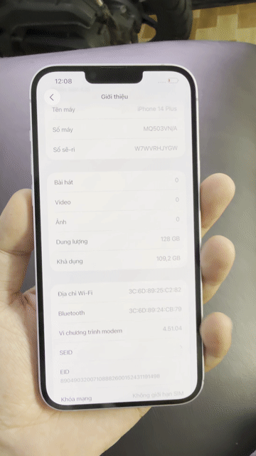 iPhone 14 Plus 128GB Trắng VNA. Mua bán Điện thoại tại Thành phố Bà Rịa Bà Rịa - Vũng Tàu được đăng bởi Trần Tùng hình 1