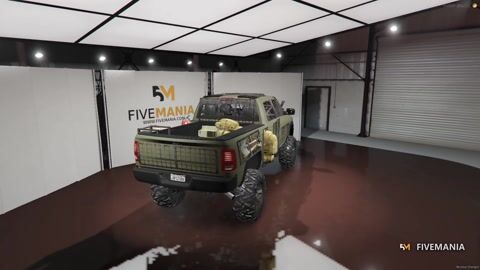 FIVEM Rambo | Armored Off-Road Pickup Truck [Unbadged] Add-On | Spiked Front | Reinforced Body | Custom Suspension | Off-Road Tires | Add-On | Optimized | Fivem Ready | High Quality, video preview