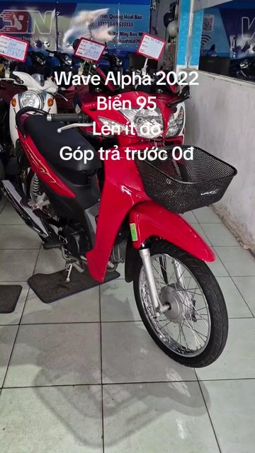 Wave Alpha 2022 BS95 Máy zin vỏ zin cặp có góp 0đ. Mua bán Xe máy tại Quận Bình Thuỷ Cần Thơ được đăng bởi Xe Máy Bảo Nhi hình 1